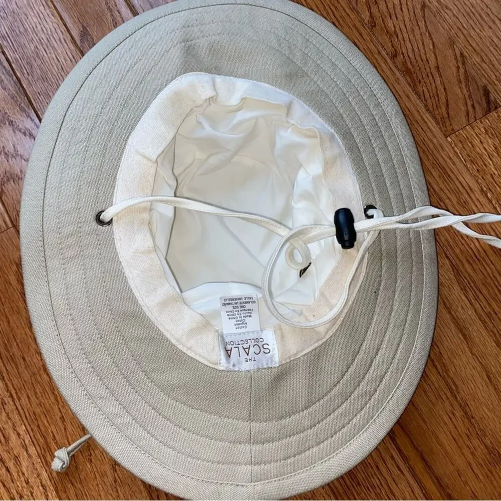 New SCALA Seaspray Womens Sun Hiking Hat Cotton Duck OSFM Packable
